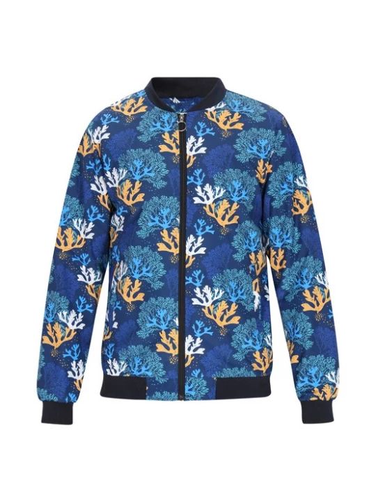 Foto van product MO Tussenjas blauw / marine / oranje / wit