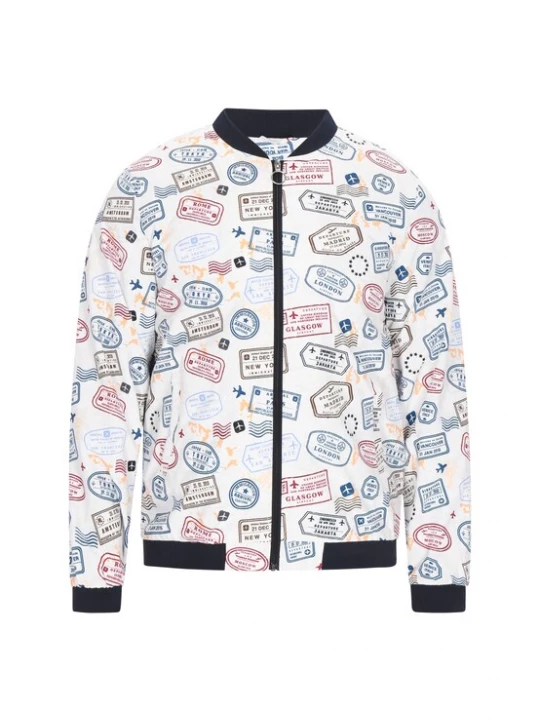 Foto van product MO Tussenjas blauw / pink / zwart / offwhite