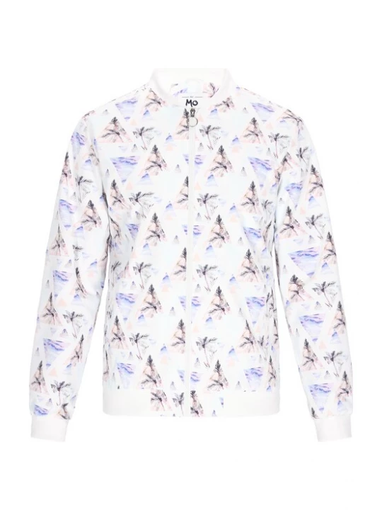 Foto van product MO Tussenjas ivoor / blauw / pasteloranje / pink