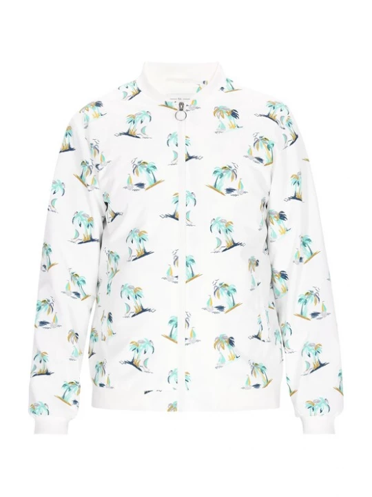 Foto van product MO Tussenjas navy / aqua / geel / offwhite