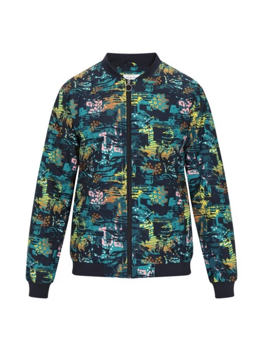 Foto van product MO Tussenjas navy / petrol / oranje / rosa