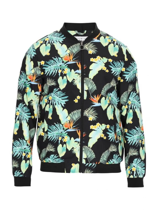 Foto van product MO Tussenjas turquoise / mintgroen / oranje / zwart