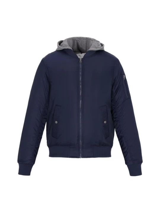 Foto van product MO Winterjas navy / grijs gemêleerd