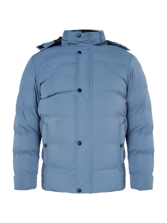Foto van product MO Winterjas turquoise / blauw denim