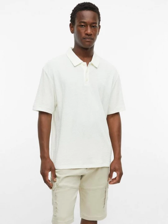 Foto van product Modern fit katoenen polo van crêpe s.Oliver crème