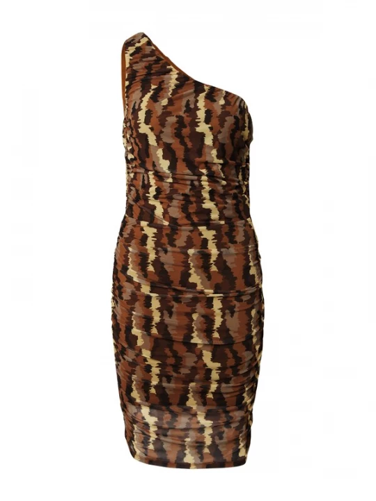 Foto van product modström Jurk 'Freen' sand / bruin / chocoladebruin / zwart