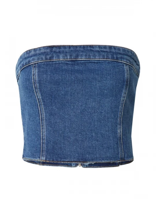 Foto van product modström Top 'Ivanna' blauw denim