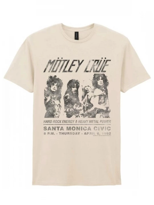 Foto van product Mötley Crue Shirt 'Mötley Crue Santa Monica Civic T-Shirt' natuurwit