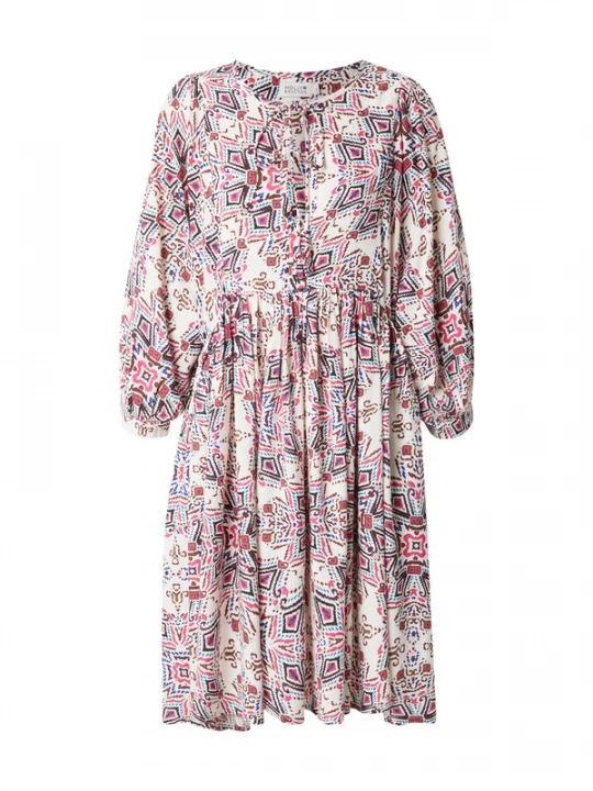 Foto van product Molly BRACKEN Jurk taupe / blauw / donkerroze / zwart