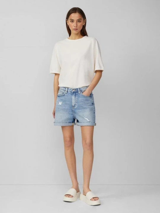 Foto van product Mom jeans / relaxed fit / high rise QS blauw