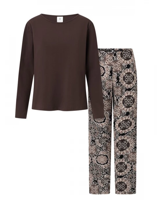 Foto van product Momenti Per Me Pyjama 'Boho Cafe' bruin