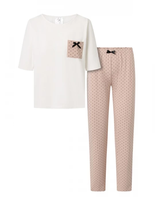Foto van product Momenti Per Me Pyjama 'Eliza' ecru