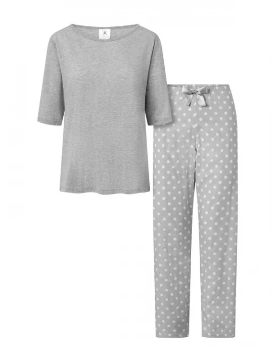 Foto van product Momenti Per Me Pyjama 'Keep Secrets' grijs