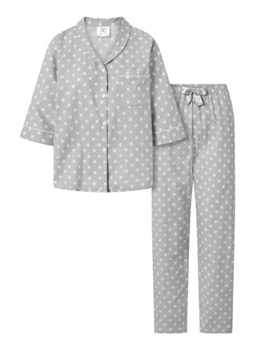 Foto van product Momenti Per Me Pyjama 'Looking Good' grijs