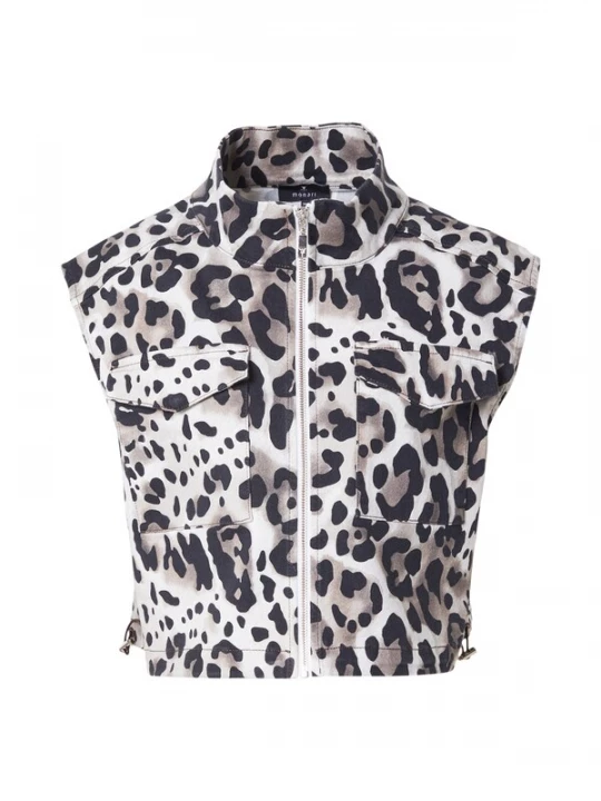 Foto van product monari Bodywarmer bruin gemêleerd / zwart / wit