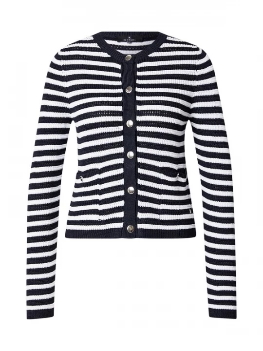 Foto van product monari Gebreid vest navy / wit