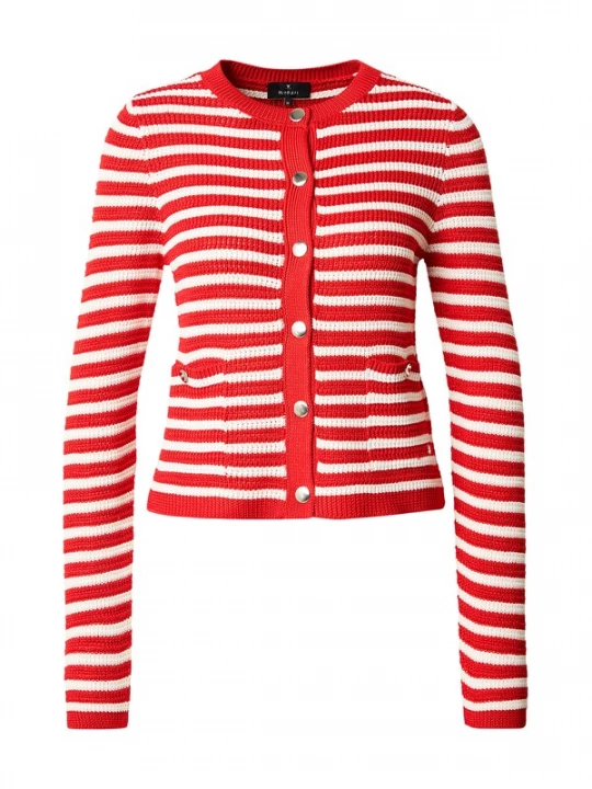 Foto van product monari Gebreid vest rood / wit