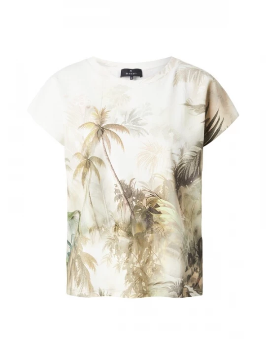Foto van product monari Shirt beige / ombergrijs / olijfgroen / wit