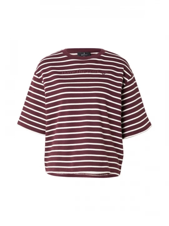 Foto van product monari Shirt bordeaux / wit