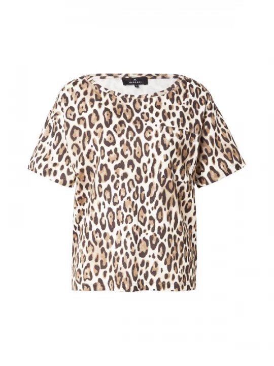 Foto van product monari Shirt crème / cappuccino / donkerbruin