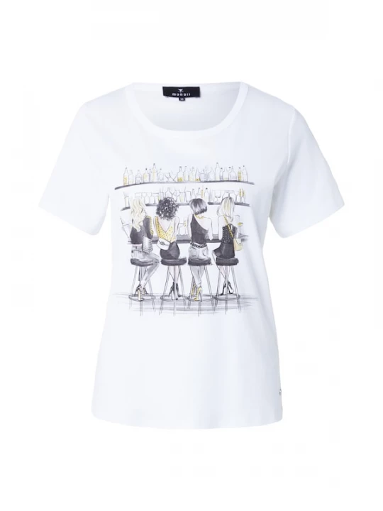 Foto van product monari Shirt crème / geel / zwart