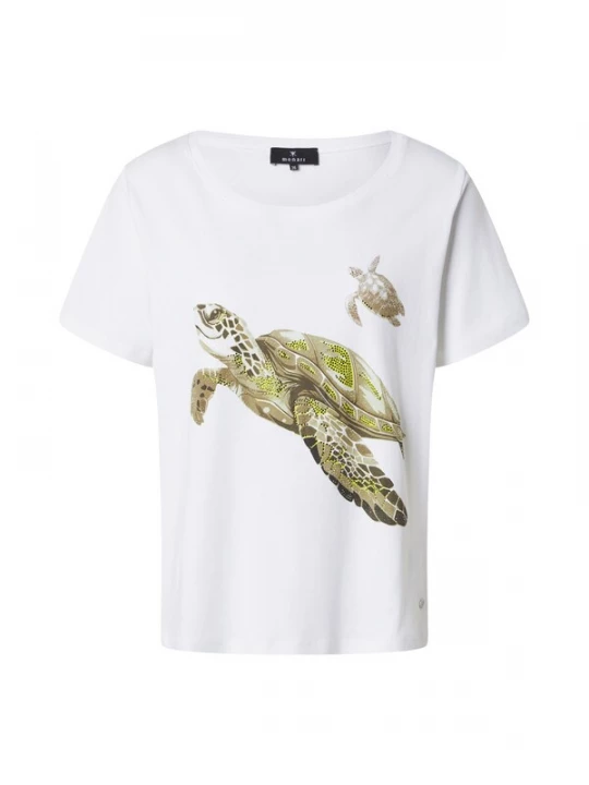 Foto van product monari Shirt crème / olijfgroen / lichtgroen
