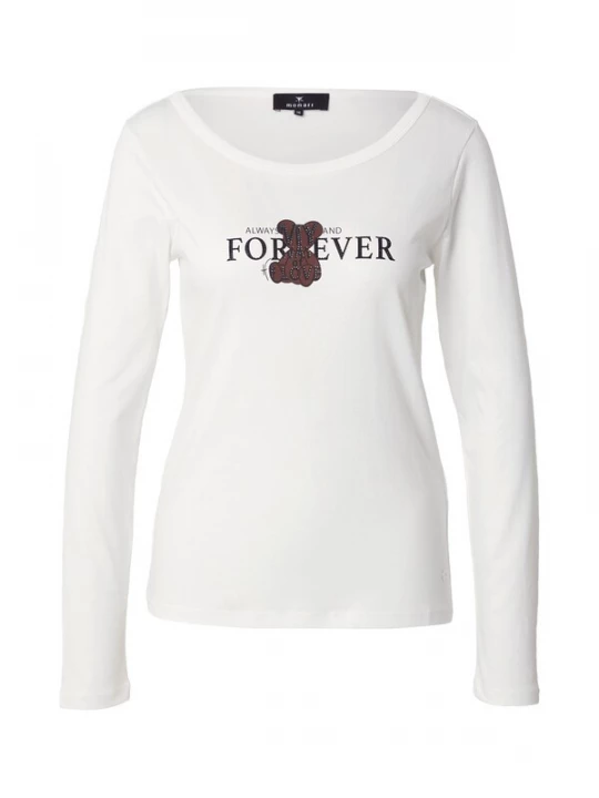 Foto van product monari Shirt donkerbruin / zwart / wit