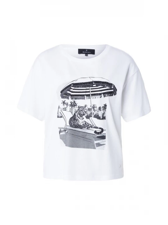 Foto van product monari Shirt ecru / donkergrijs