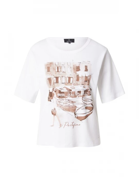 Foto van product monari Shirt ecru / gemengde kleuren