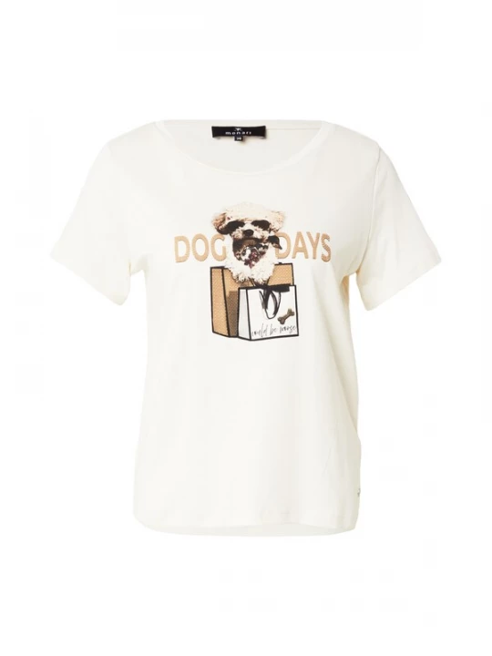 Foto van product monari Shirt lichtbruin / zwart / wit