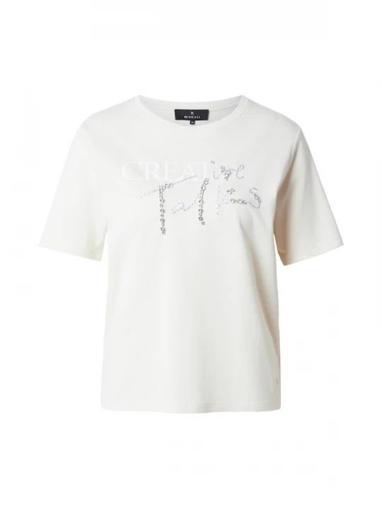 Foto van product monari Shirt lichtgrijs / wit / wolwit
