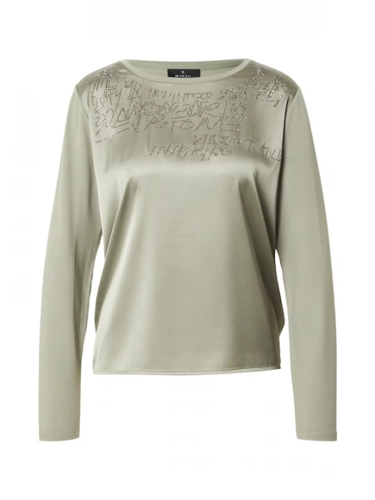Foto van product monari Shirt pastelgroen / zilver