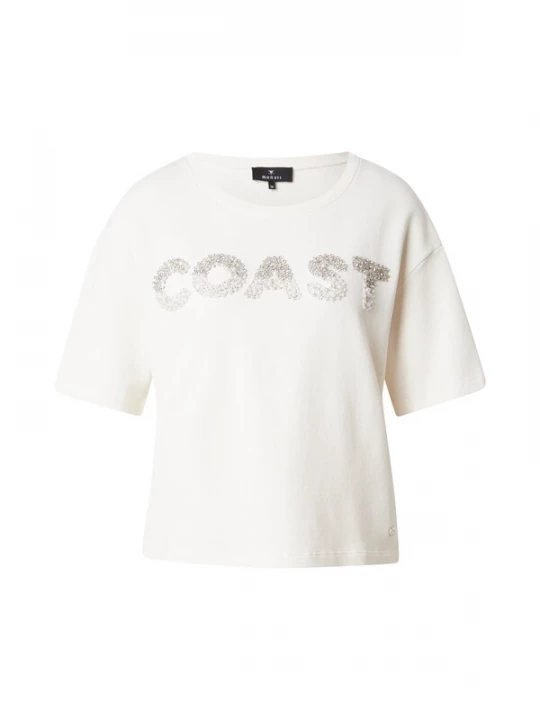 Foto van product monari Shirt zilver / wit / parelwit