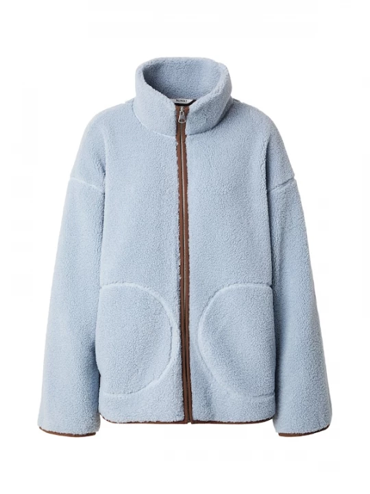 Foto van product Monki Fleece jas pastelblauw / bruin