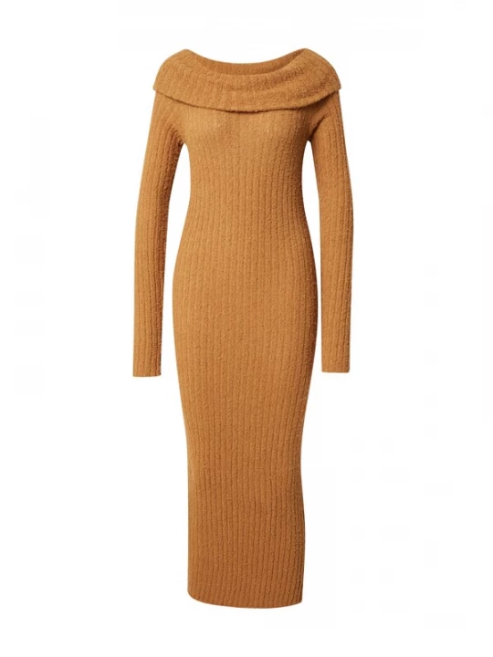 Foto van product Monki Gebreide jurk camel