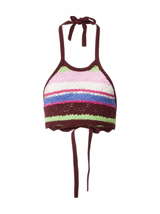 Foto van product Monki Gebreide top blauw / appel / rosa / bordeaux / offwhite