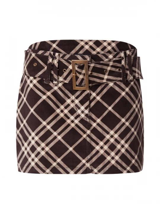 Foto van product Monki Rok taupe / chocoladebruin