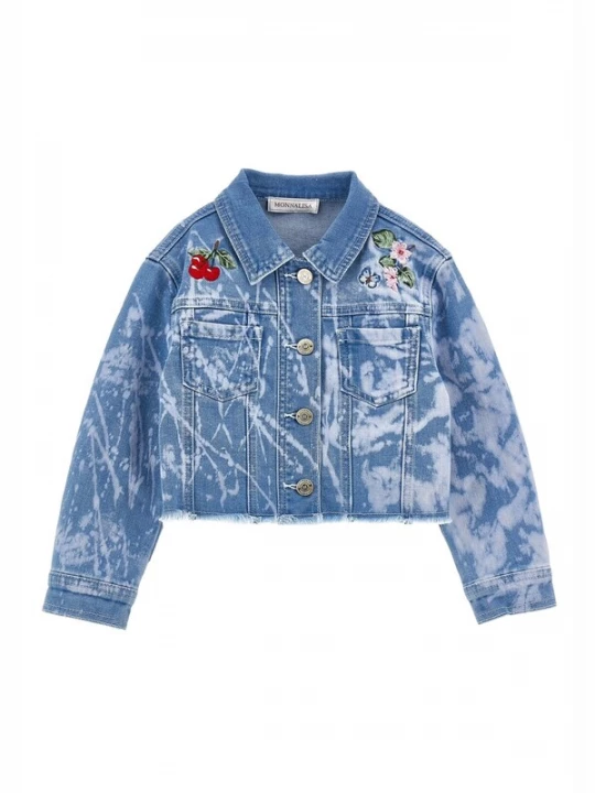 Foto van product MONNALISA Tussenjas 'Giubbino denim blu per bambina' blauw denim