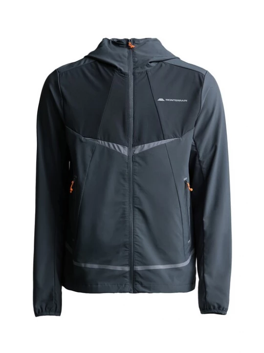 Foto van product MONTERRAIN Tussenjas 'Defence Windrunner' goudgeel / grijs / antraciet / donkergrijs