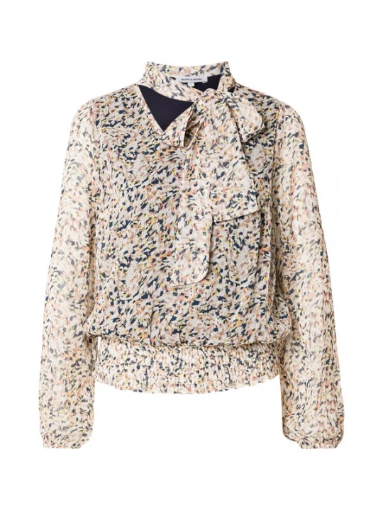 Foto van product MORE & MORE Blouse beige / navy / geel / rosa