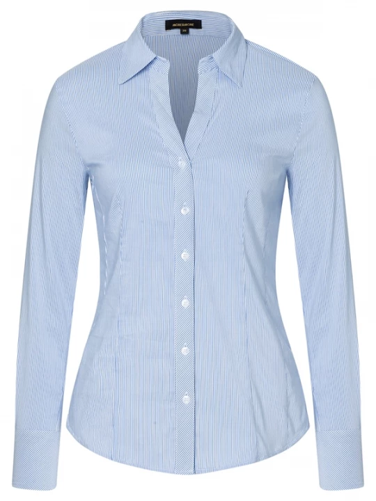 Foto van product MORE & MORE Blouse 'BILLA' blauw / wit