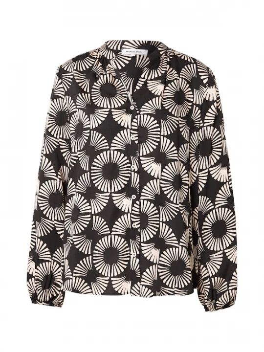 Foto van product MORE & MORE Blouse crème / zwart
