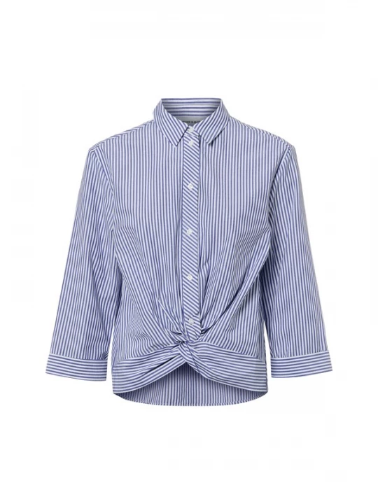 Foto van product MORE & MORE Blouse indigo / wit