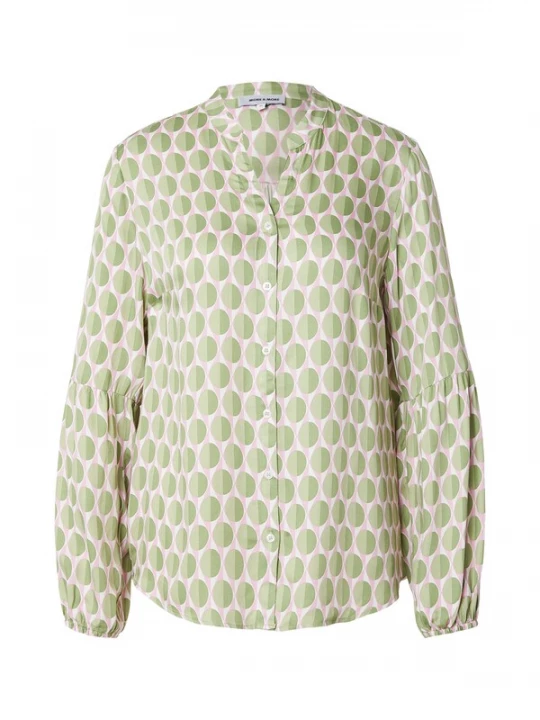 Foto van product MORE & MORE Blouse kaki / pastelgroen / lichtgroen / lichtroze