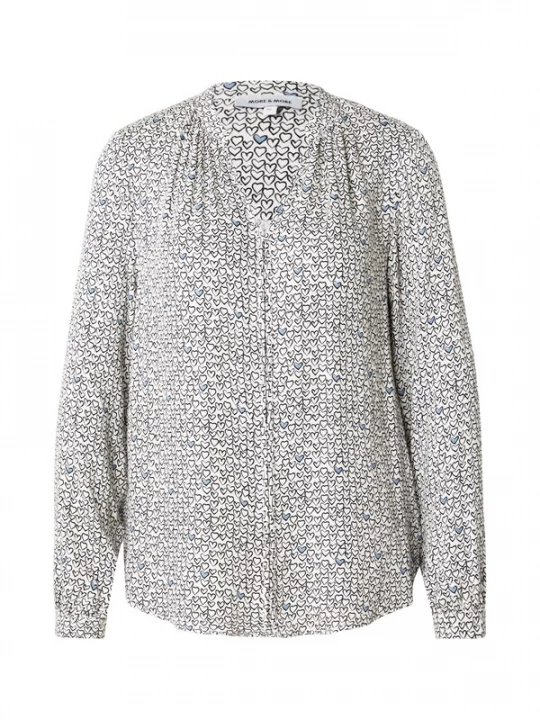 Foto van product MORE & MORE Blouse lichtblauw / brons / zwart