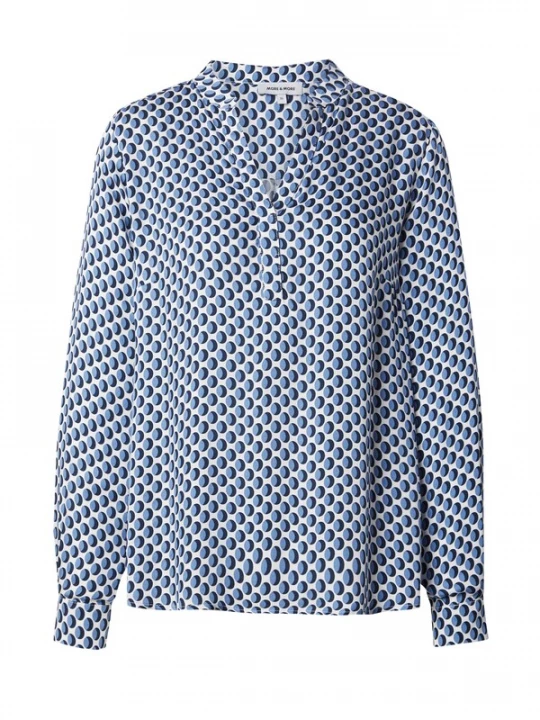 Foto van product MORE & MORE Blouse lichtblauw / zwart / wit