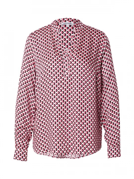 Foto van product MORE & MORE Blouse lichtroze / zwart / wit