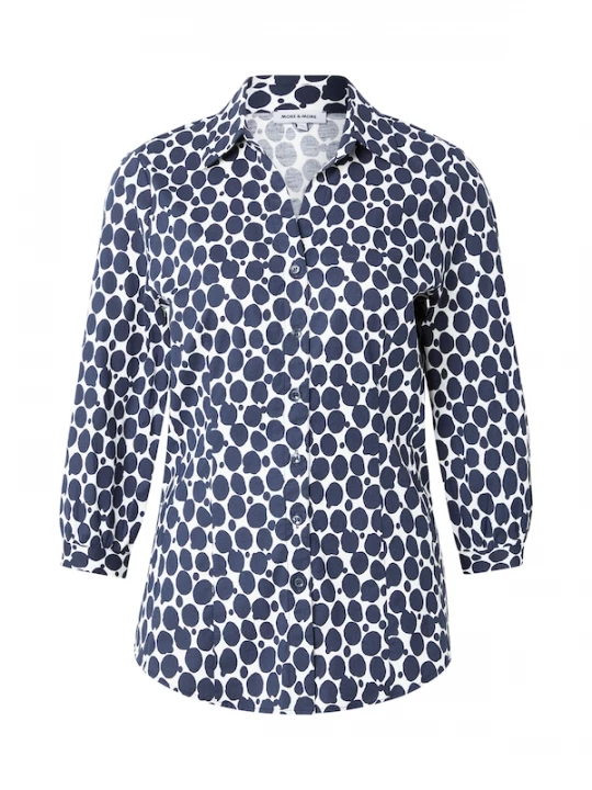 Foto van product MORE & MORE Blouse marine / wit