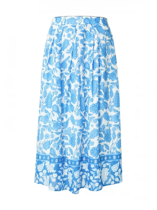 Foto van product MORE & MORE Rok 'Voile' blauw / lichtblauw / wit