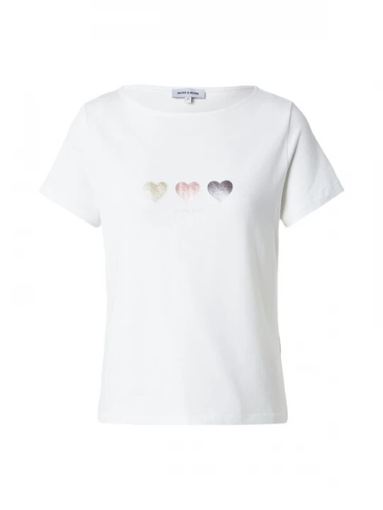 Foto van product MORE & MORE Shirt chocoladebruin / geel / rose-goud / offwhite